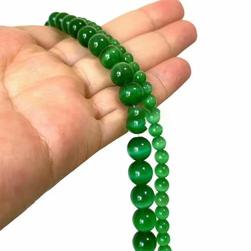 4 6 8 10 12 mm AAA bunte Katzenaugen-Glasperlen, lose, runde Abstandsperlen zur Schmuckherstellung, DIY-Armband, Ohrringe, Zubehör – Dunkelgrün – 8 mm, ca. 45 Stück 4 6 8 10 12 mm AAA bunte Katzenaugen-Glasperlen, lose, runde Abstandsperlen zur Schmuckherstellung, DIY-Armband, Ohrringe, Zubehör – Dunkelgrün – 8 mm, ca. 45 Stück von QPFNEI