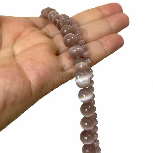 4 6 8 10 12 mm AAA bunte Katzenaugen-Glasperlen, lose, runde Abstandsperlen zur Schmuckherstellung, DIY-Armband, Ohrringe, Zubehör – Lila – 6 mm, ca. 63 Stück 4 6 8 10 12 mm AAA bunte Katzenaugen-Glasperlen, lose, runde Abstandsperlen zur Schmuckherstellung, DIY-Armband, Ohrringe, Zubehör – Lila – 6 mm, ca. 63 Stück von QPFNEI