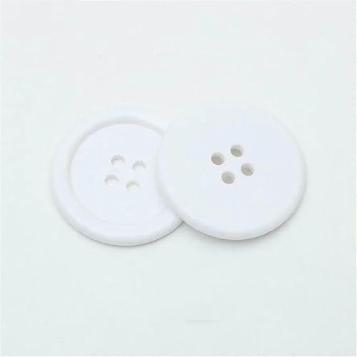 40 Stück 25 mm Schwarz/Weiß/Mehrfarbige Harzknöpfe, rund, 4 Löcher, für Kleidung, Nähzubehör, Scrapbooking, Verzierungen, DIY-Basteln, Weiß 40 Stück 25 mm Schwarz/Weiß/Mehrfarbige Harzknöpfe, rund, 4 Löcher, für Kleidung, Nähzubehör, Scrapbooking, Verzierungen, DIY-Basteln, Weiß von QPFNEI
