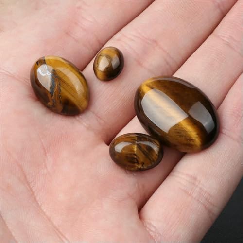 45 Arten Tigerauge Steinperle Natur Gelb Cabochon Rund Facettiert Quadrat Lose Perlen Passend für Modeschmuck Herstellung Handarbeit Lieferung-Nr. 40 18x25mm von QPFNEI