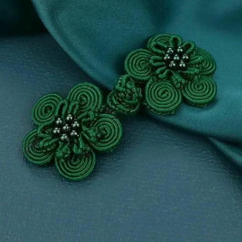 5 Paar Blumen-Chinesische Frosch-Verschlussknöpfe Knotenverschluss Nähen Handarbeit Basteln DIY Cheongsam Stoffknopf-11-30 65mm von QPFNEI