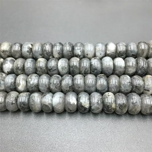 5 x 8 mm Rondell-Steinperlen, Chalcedon, natürlicher Jaspis, Abakus-Perlen, Jade, lose Perlen zur Schmuckherstellung, Armband, DIY-Halskette, 29 Labradorit, ca. 75–77 Stück von QPFNEI