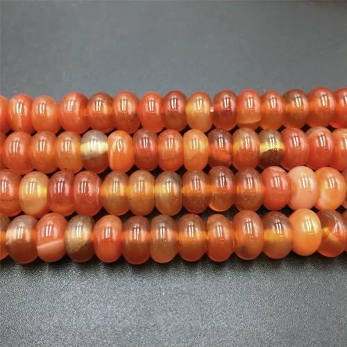 5 x 8 mm Rondell-Steinperlen, Chalcedon, natürlicher Jaspis, Abakus-Perlen, Jade, lose Perlen zur Schmuckherstellung, Armband, DIY-Halskette – 19 Achat AB – ca. 75–77 Stück von QPFNEI