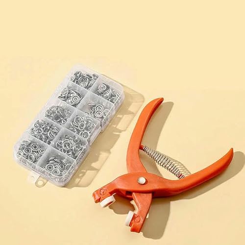 50/100 Metallzinken-Druckknöpfe, Hohldruckzinken-Verschlussnieten mit Zangen-Werkzeugsatz-Kits für Kleidung, Kleidungsstücke, Nähtaschen, Schuhe - TYP 6 50/100 Metallzinken-Druckknöpfe, Hohldruckzinken-Verschlussnieten mit Zangen-Werkzeugsatz-Kits für Kleidung, Kleidungsstücke, Nähtaschen, Schuhe - TYP 6 von QPFNEI