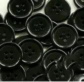 50 Stück/Los, Größe: 12,5–25 mm, Bonbonfarben, hochwertige Harzknöpfe zum Basteln, 4 Löcher, Massenknöpfe für Kleidungsstücke (SS-2674) – Nr. 15, Schwarz, 25 mm, 50 Stück von QPFNEI