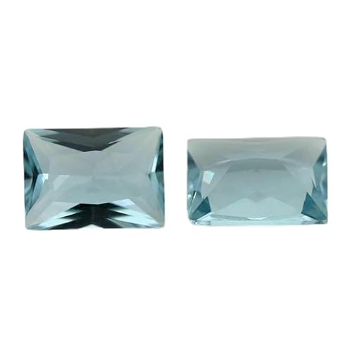 50 Stück/Los Glasperlen, rechteckige Form, lose Steine, maschinengeschliffenes Glas, synthetischer Edelstein für Schmuck, Nr. 106, Glas, 8 x 10 mm (50 Stück) von QPFNEI