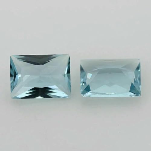 50 Stück/Los Glasperlen, rechteckige Form, lose Steine, maschinengeschliffenes Glas, synthetischer Edelstein für Schmuck, Nr. 106, Glas, 8 x 12 mm (50 Stück) von QPFNEI
