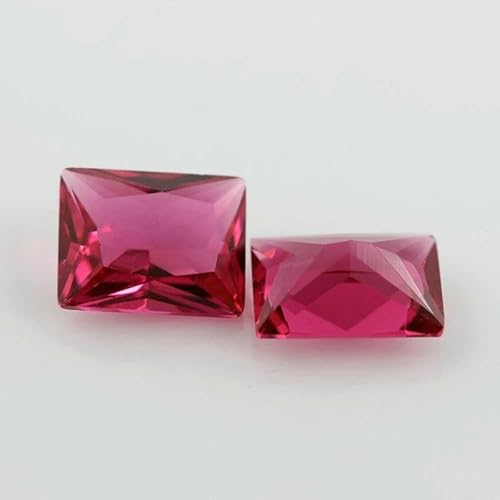50 Stück/Los Glasperlen, rechteckige Form, lose Steine, maschinengeschliffenes Glas, synthetischer Edelstein für Schmuck, Nr. 3 Glas, 5 x 7 mm (50 Stück) von QPFNEI