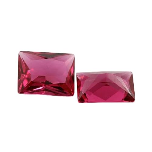 50 Stück/Los Glasperlen, rechteckige Form, lose Steine, maschinengeschliffenes Glas, synthetischer Edelstein für Schmuck, Nr. 3 Glas, 8 x 10 mm (50 Stück) von QPFNEI