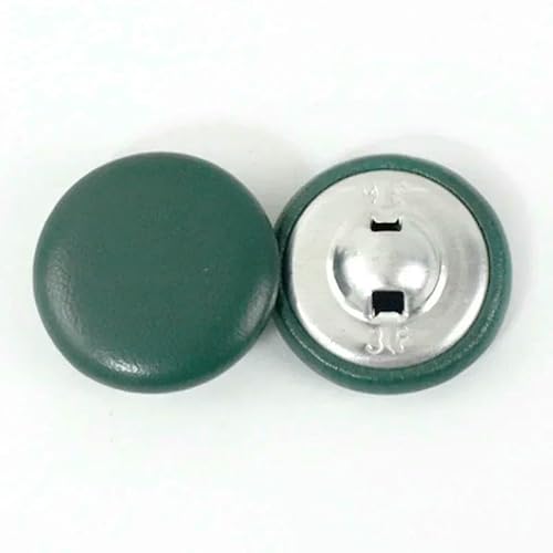 50 Stück 11–28 mm farbige Lederknöpfe für Kleidung, Sofa, Dekor, runde Schaftknöpfe, Taschen, Jacken, Ersatzschnalle, DIY-Nähzubehör, Grün, 23,0 mm von QPFNEI