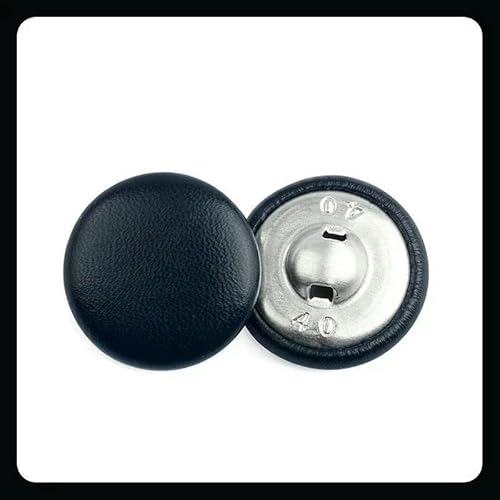 50 Stück 11–28 mm farbige Lederknöpfe für Kleidung, Sofa, Dekor, runde Schaftknöpfe, Taschen, Jacken, Ersatzschnalle, DIY-Nähzubehör, Marineblau, 28 mm von QPFNEI