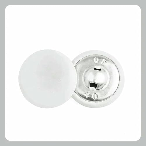 50 Stück 11–28 mm farbige Lederknöpfe für Kleidung, Sofa, Dekor, runde Schaftknöpfe, Taschen, Jacken, Ersatzschnalle, DIY-Nähzubehör, Weiß, 20 mm von QPFNEI