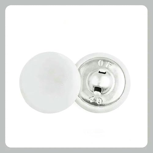50 Stück 11–28 mm farbige Lederknöpfe für Kleidung, Sofa, Dekor, runde Schaftknöpfe, Taschen, Jacken, Ersatzschnalle, DIY-Nähzubehör, Weiß, 25 mm von QPFNEI