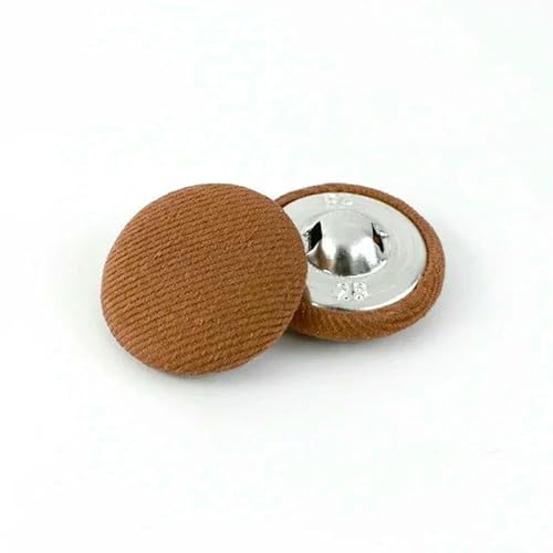 50 Stück 11–30 mm Stoffknöpfe zum Nähen von Taschen, Mänteln, Hemden, Ösenknöpfen, dekorativen Schnallen, DIY-Kleidungszubehör, Nr. 4–15 mm von QPFNEI