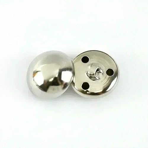 50 Stück 15–25 mm runde Metallknöpfe, Vintage-Schnallen für Jacken, Hemden, Dekorationsknöpfe, Kleiderschnalle, DIY-Nähzubehör, Silber, 23,0 mm 50 Stück 15–25 mm runde Metallknöpfe, Vintage-Schnallen für Jacken, Hemden, Dekorationsknöpfe, Kleiderschnalle, DIY-Nähzubehör, Silber, 23,0 mm von QPFNEI