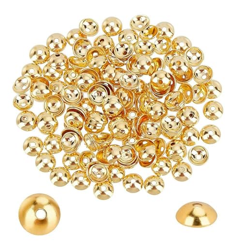 50 Stück 304 Edelstahl-Perlenkappen passend für 3/4/5/6/8 mm Perlen, Kugelspitzenabdeckung, Abstandshalter für Schmuckherstellung, DIY-Zubehör, Zubehör, Goldfarbe, 6 mm x 1,3,0 mm Loch 50 Stück 304 Edelstahl-Perlenkappen passend für 3/4/5/6/8 mm Perlen, Kugelspitzenabdeckung, Abstandshalter für Schmuckherstellung, DIY-Zubehör, Zubehör, Goldfarbe, 6 mm x 1,3,0 mm Loch von QPFNEI