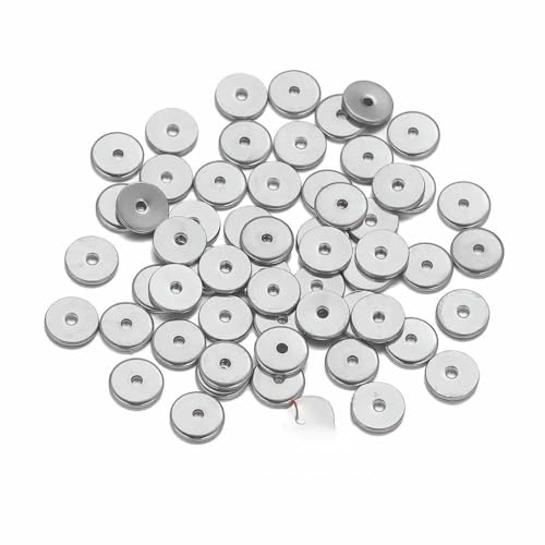 50 Stück Edelstahl-Abstandshalterperlen in Schneeflocken-Blumenform, vergoldet, lose Perlenkappe für DIY-Handarbeiten, Schmuckherstellung, Armband, rund, s3 von QPFNEI