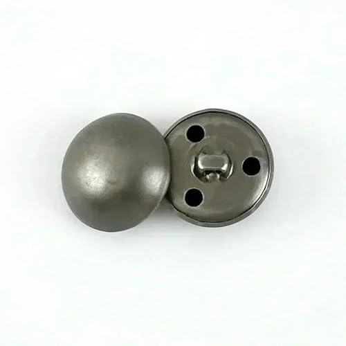50 Stück Metallknöpfe Antik Silber Kupfer Pilzknopf 15-25 mm für Jacke Anzug Hemd Mantel Dekoration Schnalle Nähzubehör-GunBlack-25mm von QPFNEI
