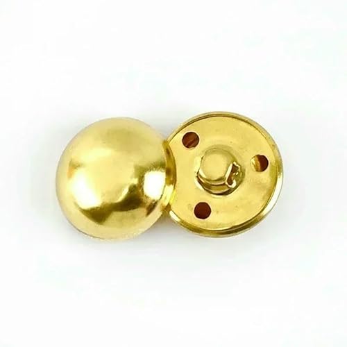 50 Stück Metallknöpfe Antik Silber Kupfer Pilzknopf 15–25 mm für Jacke Anzug Hemd Mantel Dekoration Schnalle Nähzubehör-Hellgold-18 mm von QPFNEI