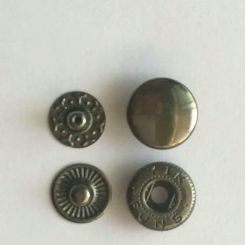 50er-Set Druckknöpfe aus Leder, 10 mm, 12 mm, 15 mm, Metalldruckknöpfe, 4 Montagewerkzeuge, Lederdruckknöpfe für Kleidung, 50er-Set, Schwarznickel, 15 mm 50er-Set Druckknöpfe aus Leder, 10 mm, 12 mm, 15 mm, Metalldruckknöpfe, 4 Montagewerkzeuge, Lederdruckknöpfe für Kleidung, 50er-Set, Schwarznickel, 15 mm von QPFNEI