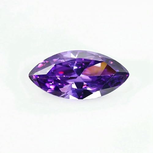 5A Marquise-Form Zirkonia-Stein, mehrfarbig, Brillantschliff, lose synthetische Edelsteinperlen für Schmuck, Amethyst, 2 x 4,0 mm, 50 Stück von QPFNEI