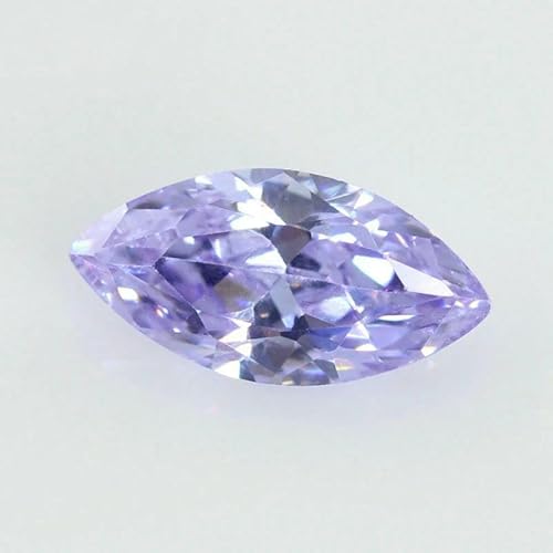 5A Marquise-Form Zirkonia-Stein, mehrfarbig, Brillantschliff, lose synthetische Edelsteinperlen für Schmuck, Lavendel, 9 x 18 mm, 10 Stück von QPFNEI