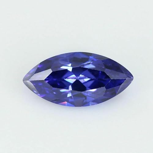 5A Marquise-Form Zirkonia-Stein, mehrfarbig, Brillantschliff, lose synthetische Edelsteinperlen für Schmuck, Tansanit, 3 x 6 mm, 50 Stück von QPFNEI