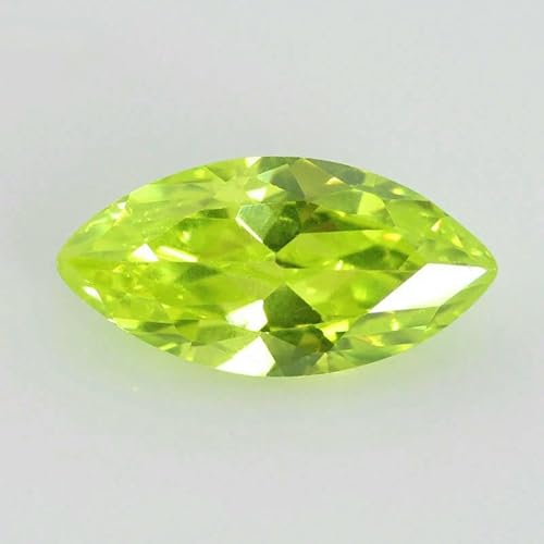 5A Marquise-Form Zirkonia Stein Mehrfarbig Brillantschliff Lose synthetische Edelsteinperlen für Schmuck - Grün-CZ-2 x 4,0 mm, 50 Stück von QPFNEI