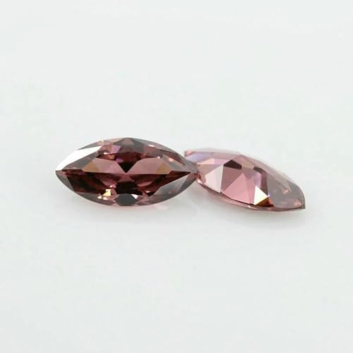 5A Marquise-Form Zirkonia Stein Mehrfarbig Brillantschliff Lose synthetische Edelsteinperlen für Schmuck-Rhodolith-8x16mm 50 Stück von QPFNEI