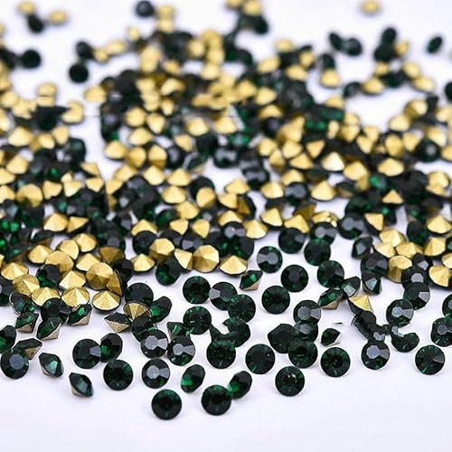 5A Runde Strasssteine, Diamantglaskristalle, Glitzer, 1–8 mm, Dekoration, spitze synthetische Edelsteinperlen für Schmuck, DIY-Zubehör, Dunkelgrün, 7,0 mm x 100 Stück 5A Runde Strasssteine, Diamantglaskristalle, Glitzer, 1–8 mm, Dekoration, spitze synthetische Edelsteinperlen für Schmuck, DIY-Zubehör, Dunkelgrün, 7,0 mm x 100 Stück von QPFNEI