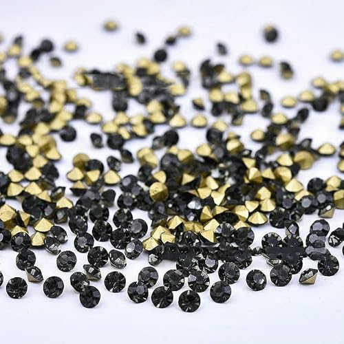 5A Runde Strasssteine, Diamantglaskristalle, Glitzer, 1–8 mm, Dekoration, spitze synthetische Edelsteinperlen für Schmuck, DIY-Zubehör, Grau, 8,0 mm x 100 Stück 5A Runde Strasssteine, Diamantglaskristalle, Glitzer, 1–8 mm, Dekoration, spitze synthetische Edelsteinperlen für Schmuck, DIY-Zubehör, Grau, 8,0 mm x 100 Stück von QPFNEI
