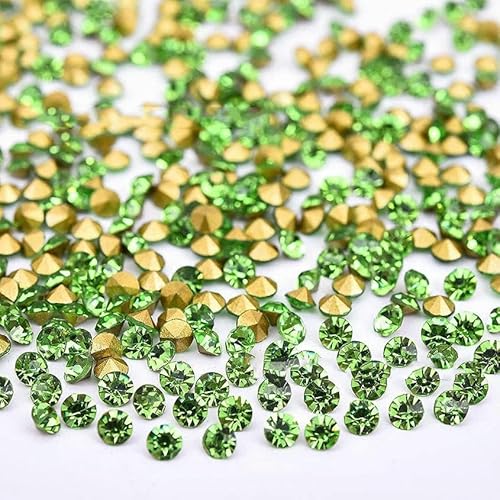 5A Runde Strasssteine, Diamantglaskristalle, Glitzer, 1–8 mm, Dekoration, spitze synthetische Edelsteinperlen für Schmuck, DIY-Zubehör, Hellgrün, 7,0 mm x 100 Stück 5A Runde Strasssteine, Diamantglaskristalle, Glitzer, 1–8 mm, Dekoration, spitze synthetische Edelsteinperlen für Schmuck, DIY-Zubehör, Hellgrün, 7,0 mm x 100 Stück von QPFNEI
