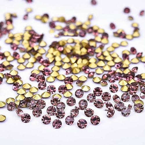 5A Runde Strasssteine, Diamantglaskristalle, Glitzer, 1–8 mm, Dekoration, spitze synthetische Edelsteinperlen für Schmuck, DIY-Zubehör, Hellviolett, 8,0 mm x 100 Stück 5A Runde Strasssteine, Diamantglaskristalle, Glitzer, 1–8 mm, Dekoration, spitze synthetische Edelsteinperlen für Schmuck, DIY-Zubehör, Hellviolett, 8,0 mm x 100 Stück von QPFNEI