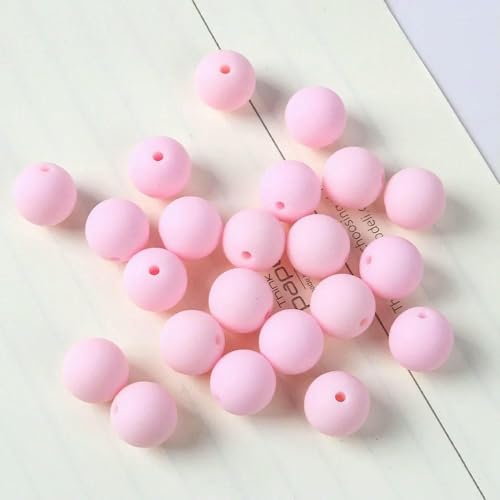 6–20 mm Macaron-Farbe, matte Acrylperlen, rund, lose Abstandsperlen für DIY-Halsketten, Armbänder, Schmuckherstellung, Zubehör, Zubehör, 13–10 mm x 50 Stück von QPFNEI