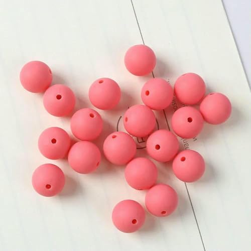 6–20 mm Macaron-Farbe, matte Acrylperlen, rund, lose Abstandsperlen für DIY-Halsketten, Armbänder, Schmuckherstellung, Zubehör, Zubehör, 22–14,0 mm x 20 Stück von QPFNEI