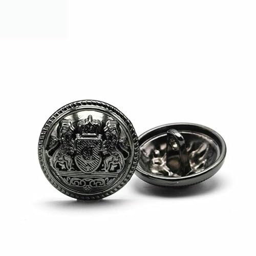 6 Stück 10–28 mm goldene Metallknöpfe, Kleidungsstück, Mantel, Nähzubehör, Knöpfe für Kleidung, Basteln, schwarzer Punkt, Ölknopf, Punkt, Ölknopf, 6–18 mm von QPFNEI