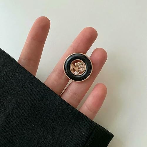 6 Stück Knöpfe, luxuriöser Nähknopf für Kleidung, Mantel, Kleid, Pullover, Vintage, dekorative Knöpfe, Hochzeits-Nähzubehör, goldfarben, goldfarben, schwarz, 25 mm 6 Stück Knöpfe, luxuriöser Nähknopf für Kleidung, Mantel, Kleid, Pullover, Vintage, dekorative Knöpfe, Hochzeits-Nähzubehör, goldfarben, goldfarben, schwarz, 25 mm von QPFNEI