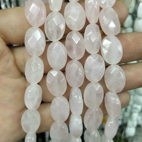 8 10 12 mm facettierter Naturstein, ovale Form, Achate, Kristalle, Türkise Perlen zur Schmuckherstellung, DIY-Halsketten, Armbandzubehör – Rosa Quarz – 10 x 14,0 mm, ca. 14 Stück 8 10 12 mm facettierter Naturstein, ovale Form, Achate, Kristalle, Türkise Perlen zur Schmuckherstellung, DIY-Halsketten, Armbandzubehör – Rosa Quarz – 10 x 14,0 mm, ca. 14 Stück von QPFNEI