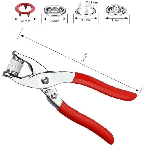 9,5 mm hohler Druckknopf aus Metall mit fünf Krallen zum Anbringen von Kleidersäcken, Nähen und Basteln, Handzangenwerkzeug, 200 Sets 9,5 mm hohler Druckknopf aus Metall mit fünf Krallen zum Anbringen von Kleidersäcken, Nähen und Basteln, Handzangenwerkzeug, 200 Sets von QPFNEI
