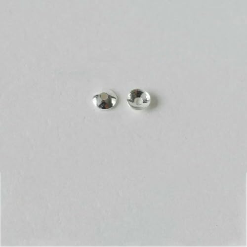 925 Sterling Silber Perlenkappen, Silber Blumen Spacer Perlen Endkappen zur Schmuckherstellung, Schmuckzubehör Zubehör.-PA240P-1 Paar von QPFNEI
