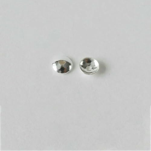 925 Sterling Silber Perlenkappen, Silber Blumen Spacer Perlen Endkappen zur Schmuckherstellung, Schmuckzubehör Zubehör.-PA241P-1 Paar von QPFNEI