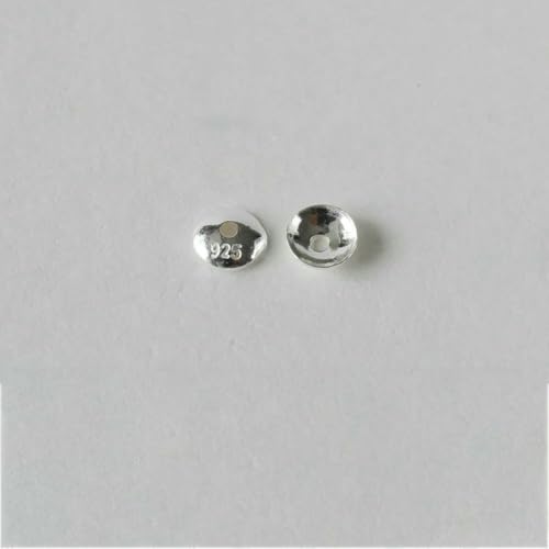 925 Sterling Silber Perlenkappen, Silber Blumen Spacer Perlen Endkappen zur Schmuckherstellung, Schmuckzubehör Zubehör.-PA241P-925Hallmark-1 Paar von QPFNEI