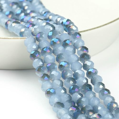 AB Klare Rondelle Österreichische Kristallperle Facettierte Tschechische Glasperlen Lose Abstandsperlen Für Die Schmuckherstellung DIY Armbandzubehör-Style12-8mm Ca. 68 Stück von QPFNEI