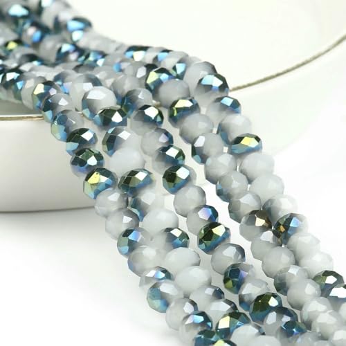 AB Klare Rondelle Österreichische Kristallperle Facettierte Tschechische Glasperlen Lose Abstandsperlen Für Die Schmuckherstellung DIY Armbandzubehör-Style13-6mm Ca. 90 Stück von QPFNEI