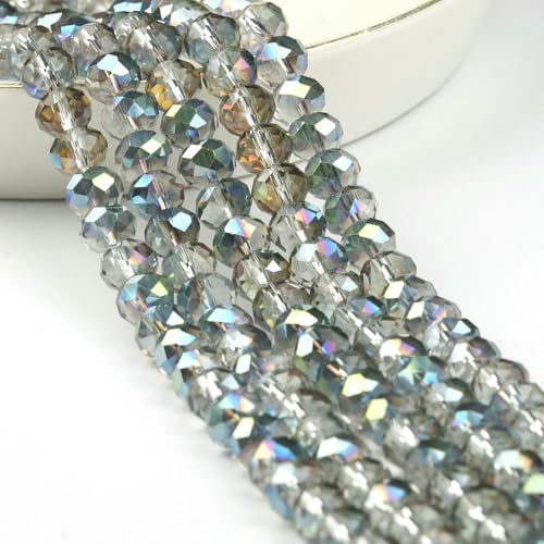 AB Klare Rondelle Österreichische Kristallperle Facettierte Tschechische Glasperlen Lose Abstandsperlen Für Die Schmuckherstellung DIY Armbandzubehör-Style19-4,0mm Ca. 135 Stück von QPFNEI