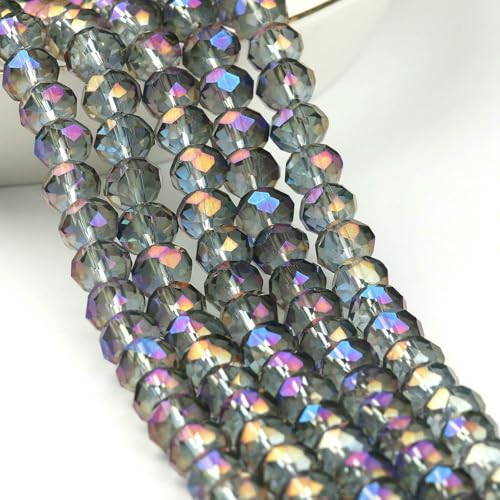 AB Klare Rondelle Österreichische Kristallperle Facettierte Tschechische Glasperlen Lose Abstandsperlen Für Die Schmuckherstellung DIY Armbandzubehör-Style20-8mm Ca. 68 Stück AB Klare Rondelle Österreichische Kristallperle Facettierte Tschechische Glasperlen Lose Abstandsperlen Für Die Schmuckherstellung DIY Armbandzubehör-Style20-8mm Ca. 68 Stück von QPFNEI