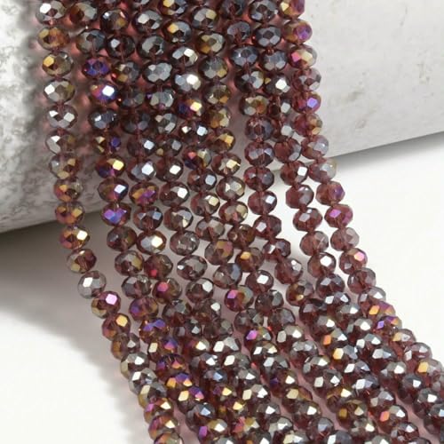 AB Klare Rondelle Österreichische Kristallperle Facettierte Tschechische Glasperlen Lose Abstandsperlen Für Die Schmuckherstellung DIY Armbandzubehör-Style27-6mm Ca. 90 Stück von QPFNEI