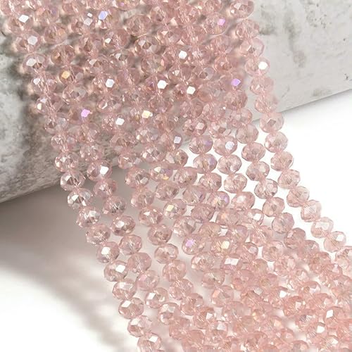 AB Klare Rondelle Österreichische Kristallperle Facettierte Tschechische Glasperlen Lose Abstandsperlen Für Die Schmuckherstellung DIY Armbandzubehör-Style31-8mm Ca. 68 Stück von QPFNEI