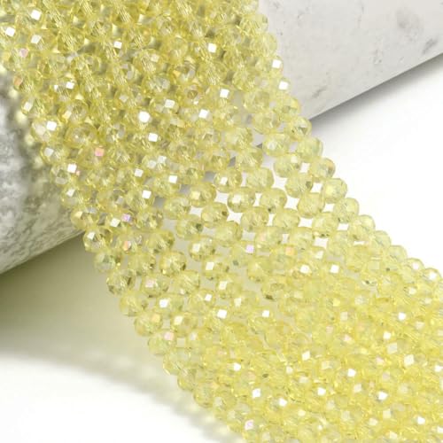 AB Klare Rondelle Österreichische Kristallperle Facettierte Tschechische Glasperlen Lose Abstandsperlen Für Die Schmuckherstellung DIY Armbandzubehör-Style35-6mm Ca. 90 Stück von QPFNEI