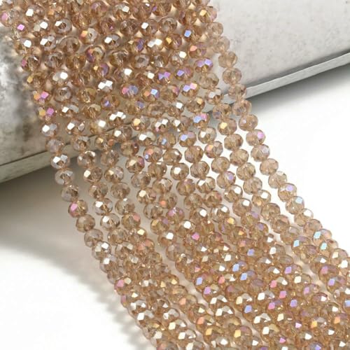 AB Klare Rondelle Österreichische Kristallperle Facettierte Tschechische Glasperlen Lose Abstandsperlen Für Die Schmuckherstellung DIY Armbandzubehör-Style36-3,0mm Ca. 135 Stück von QPFNEI